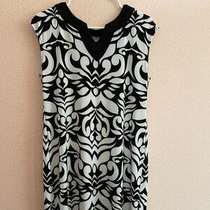 CHICO'S APPLIQUE SCROLL BRITTANY DRESS PATTERN CHICO'S SIZE 1 OR 8/10 NWT